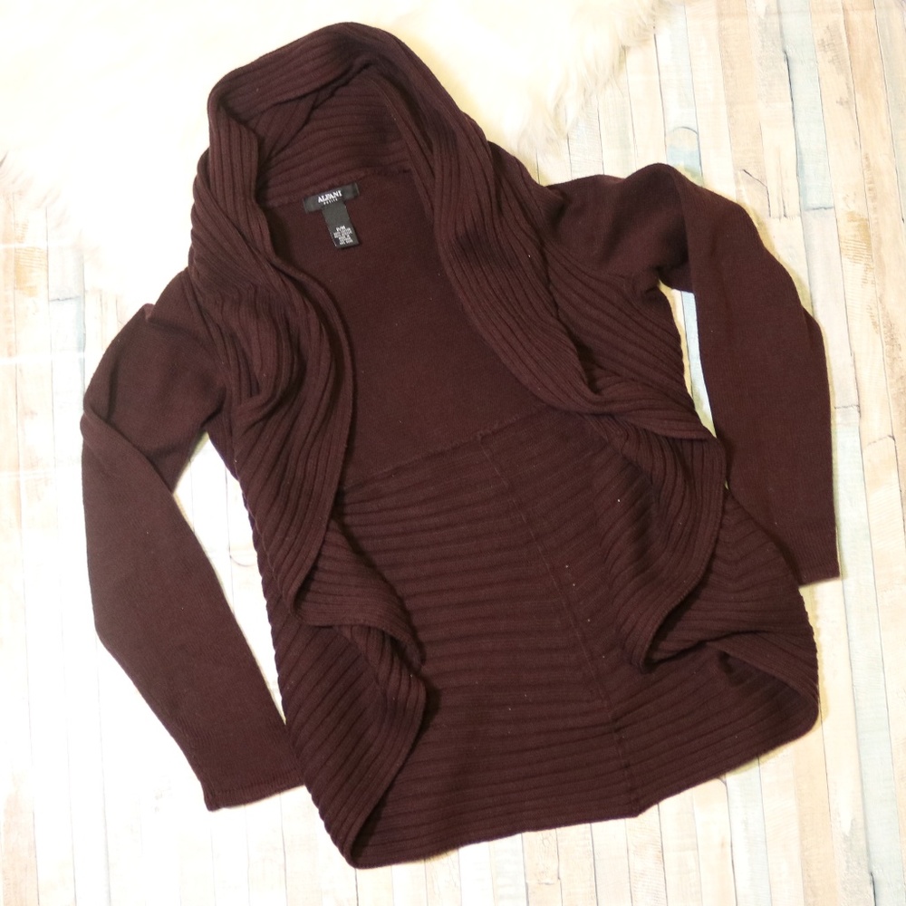DARK PURPLE KNIT CARDIGAN